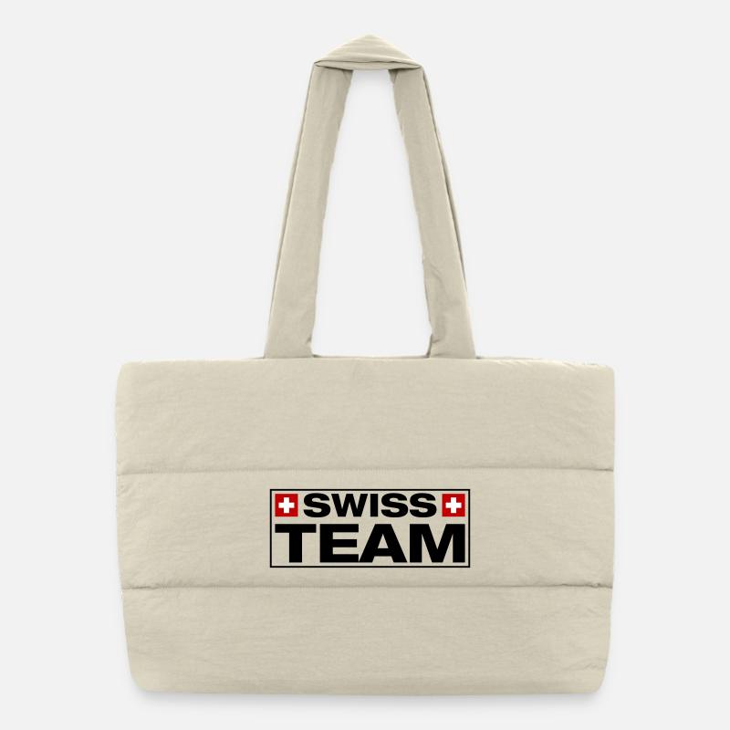 Team Swiss Schweiz Puffer-Einkaufstasche