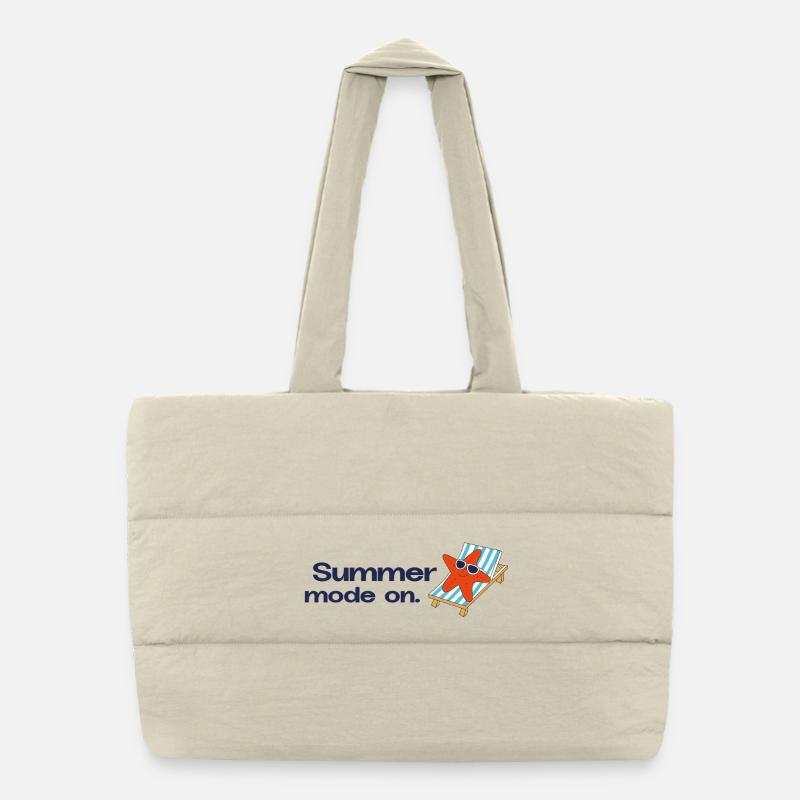 Mode été activé – Vacances, Soleil, Mer, Déclaration Sac shopping matelassé
