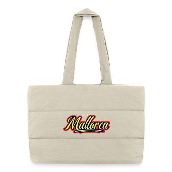 Mallorca Schrift - Puffer-Einkaufstasche - Naturweiß - Vorne