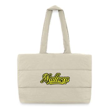 Mallorca Schrift - Puffer-Einkaufstasche - Naturweiß - Vorne