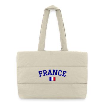 France Flag Design Blue - Puffer Shopping Bag - natural - Front