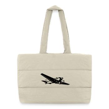 ju_52_1 - Puffer Shopping Bag - natural - Front