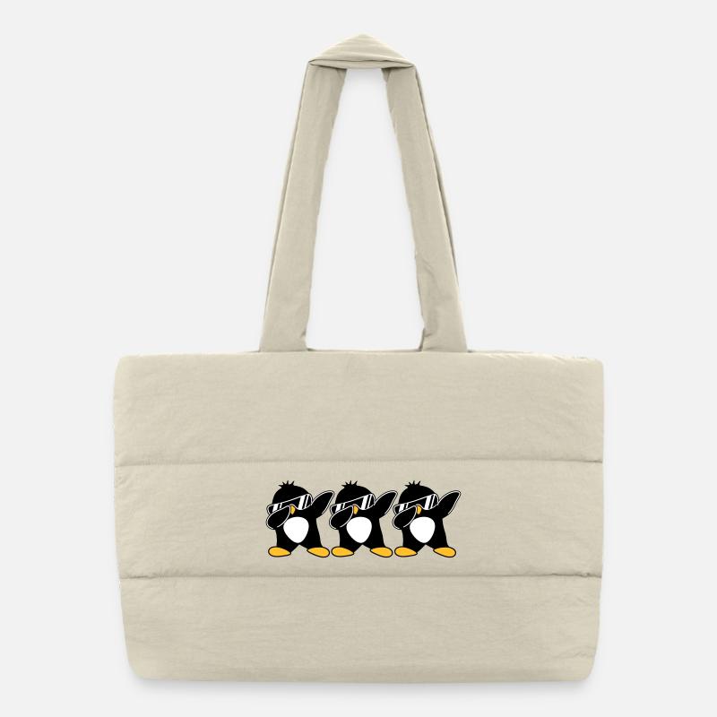 Dab Team Penguin Puffer Shopping Bag