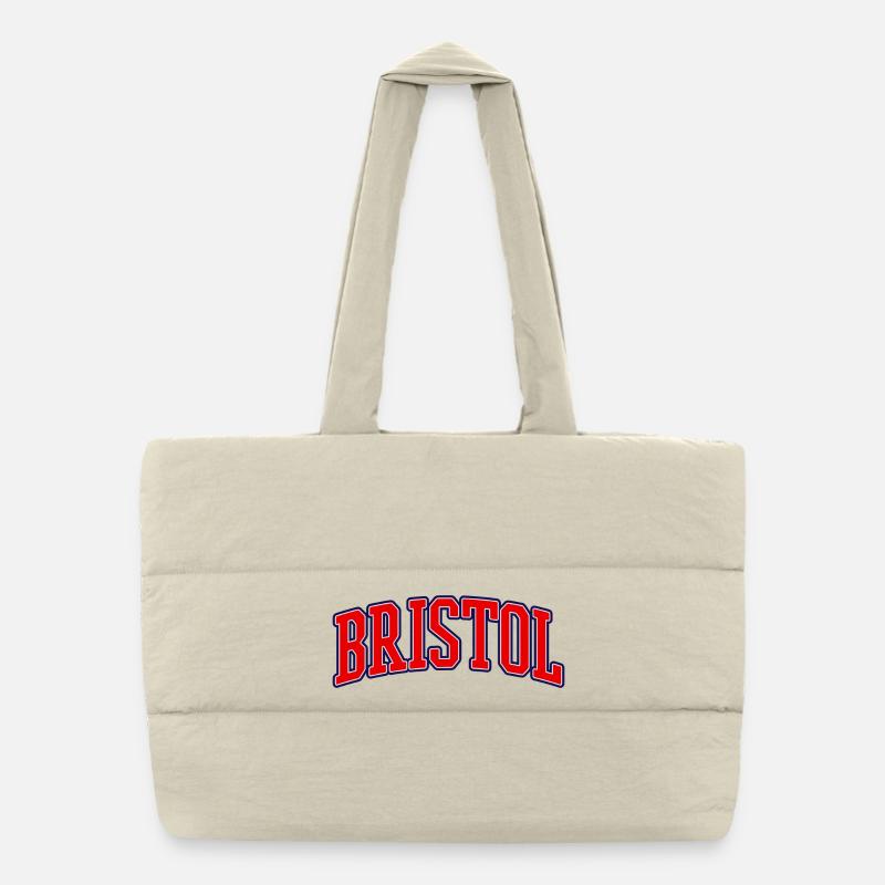 Bristol Varsity Schriftzug Puffer-Einkaufstasche