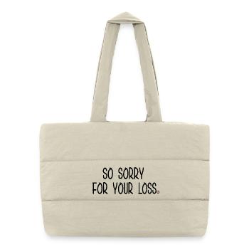 Désolé pour votre perte Cœur - Sac shopping matelassé - blanc naturel - Devant