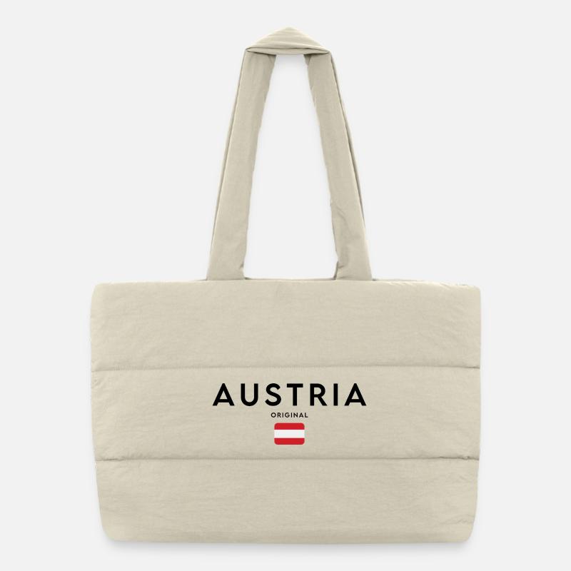 Austrian pride, minimalist sleek design Puffer Shopping Bag