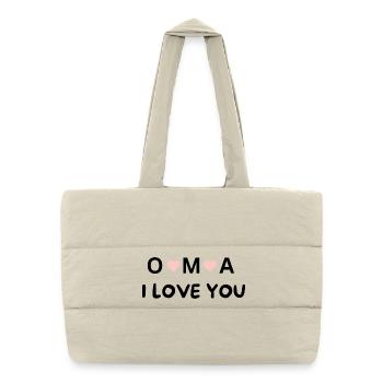 Grandma, I Love You – Gift for Dearest Grandma - Puffer Shopping Bag - natural - Front