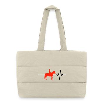 Heartbeat Riding – Cheval dans le sang - Sac shopping matelassé - blanc naturel - Devant