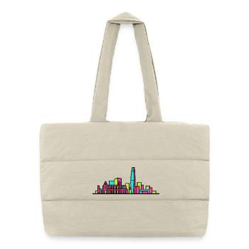 Reading City Skyline Blade Building Moderne Kunst - Puffer-Einkaufstasche - Naturweiß - Vorne