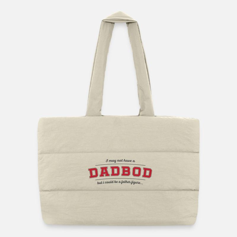 Dad Bod Vaterfigur Wortspiel Tee (Farbe wechseln!) Puffer-Einkaufstasche
