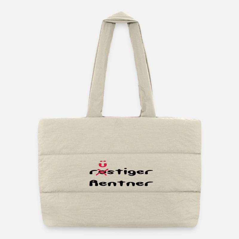 rostiger/rüstiger Rentner Puffer-Einkaufstasche