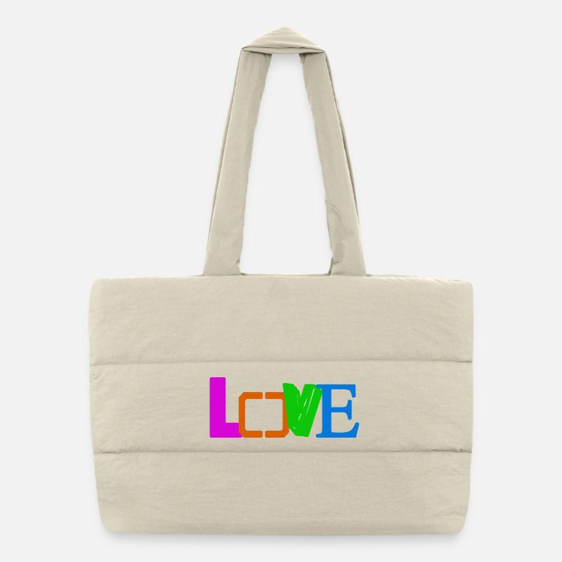 LOVE Puffer Shopping Bag