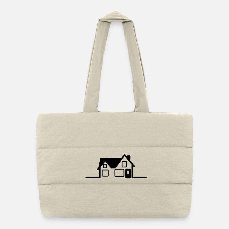 House logo Puffer Shopping Bag