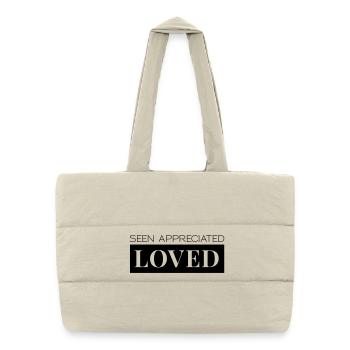 Lacs appréciés aimés - Sac shopping matelassé - blanc naturel - Devant