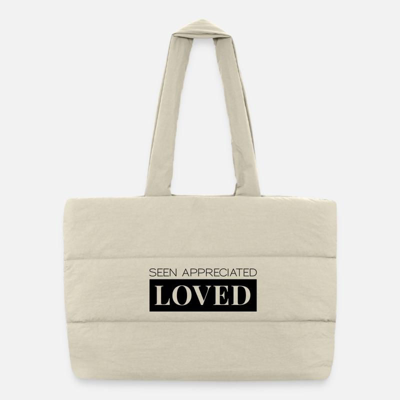 Lakes Appreciated Loved - Puffer Shopping Bag - natural