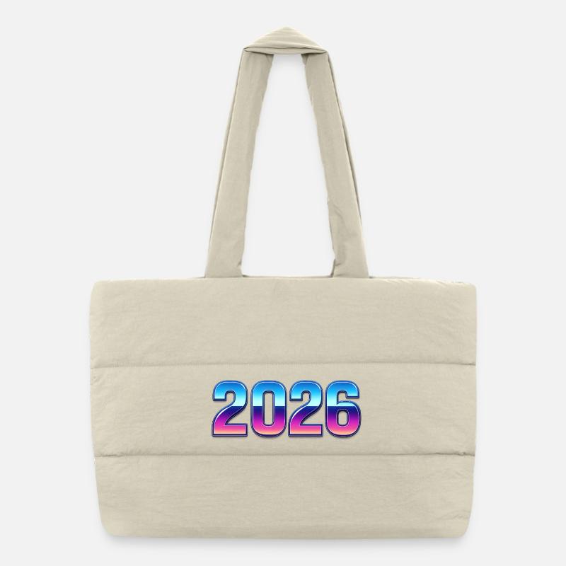 Neon 2026 Gradient Design Puffer Shopping Bag