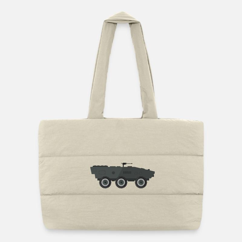 Char militaire Sac shopping matelassé