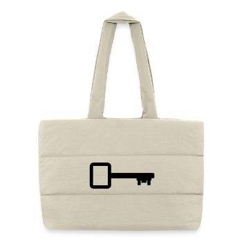 Clé de la maison - Sac shopping matelassé - blanc naturel - Devant
