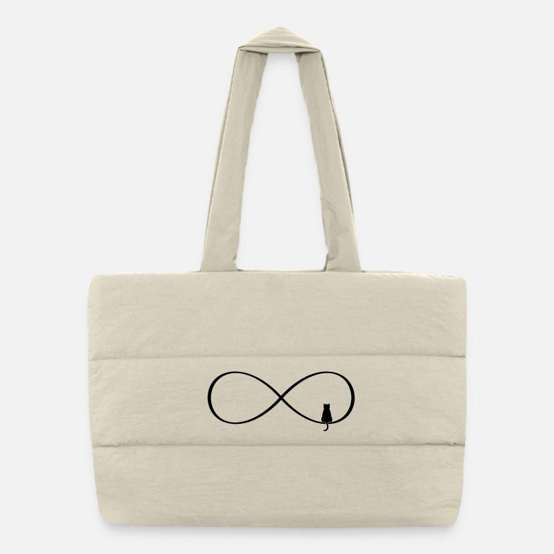 Unendlichkeitszeichen Katzenliebe Geschenk Puffer-Einkaufstasche