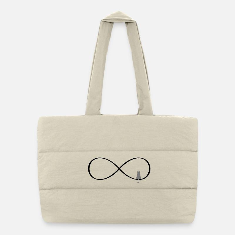 Cadeau chat infini signe d'amour de chats Sac shopping matelassé