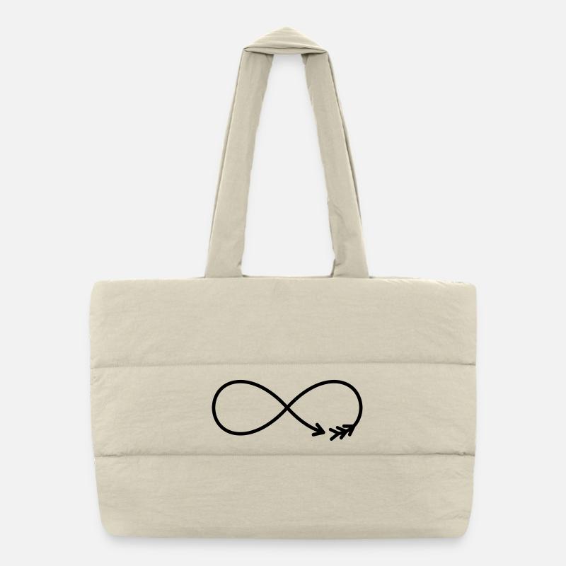 Infinity Sign Arrow Gift Love Puffer Shopping Bag