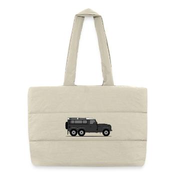 Defender 6x6 Noir - Sac shopping matelassé - blanc naturel - Devant