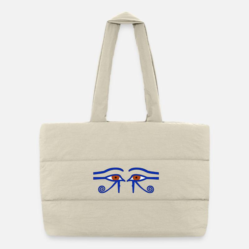 Amulette de protection. Aussi : Œil d’Horus. L'« Œil Saint » Sac shopping matelassé