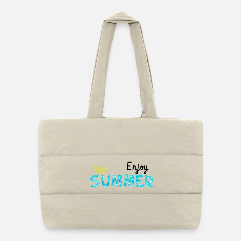 Enjoy the summer - Lime cool summer gift Puffer Shopping Bag
