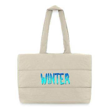 SCHRIFTZUG WINTER - Puffer-Einkaufstasche - Naturweiß - Vorne