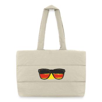 Lunettes de soleil Drapeau de l’Allemagne - Sac shopping matelassé - blanc naturel - Devant