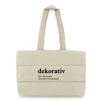 decorative Definition - Puffer Shopping Bag - natural - Front