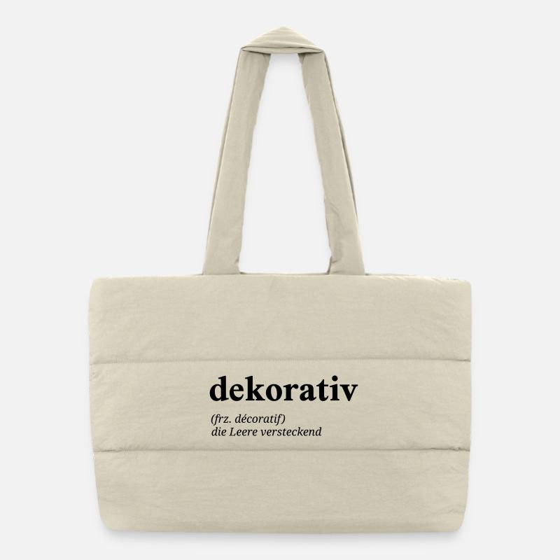 decorative Definition Puffer Shopping Bag