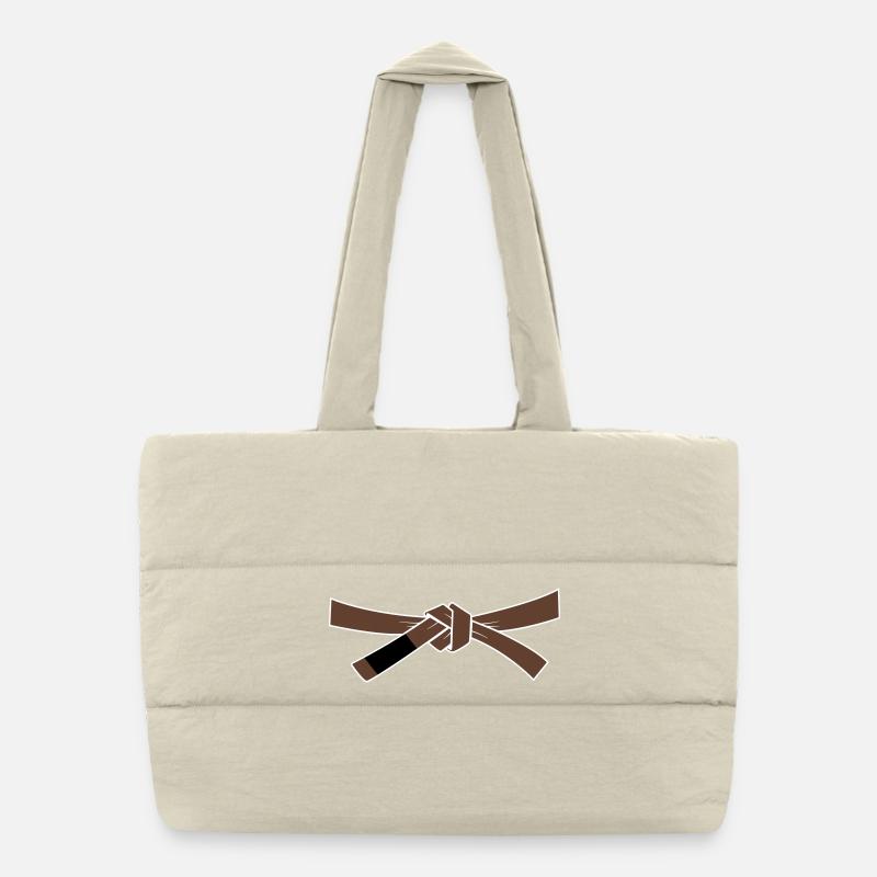 Ceinture marron - Ceinture marron Sac shopping matelassé