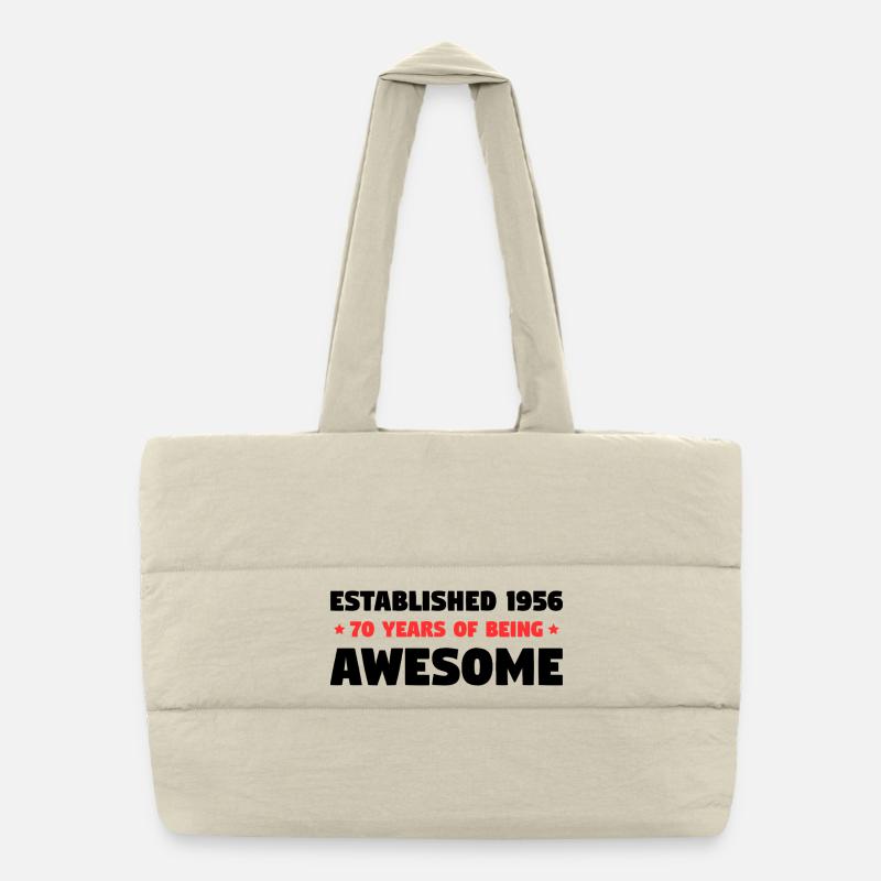 Established 1956 70 Jahre Awesome Geburtstag Puffer-Einkaufstasche