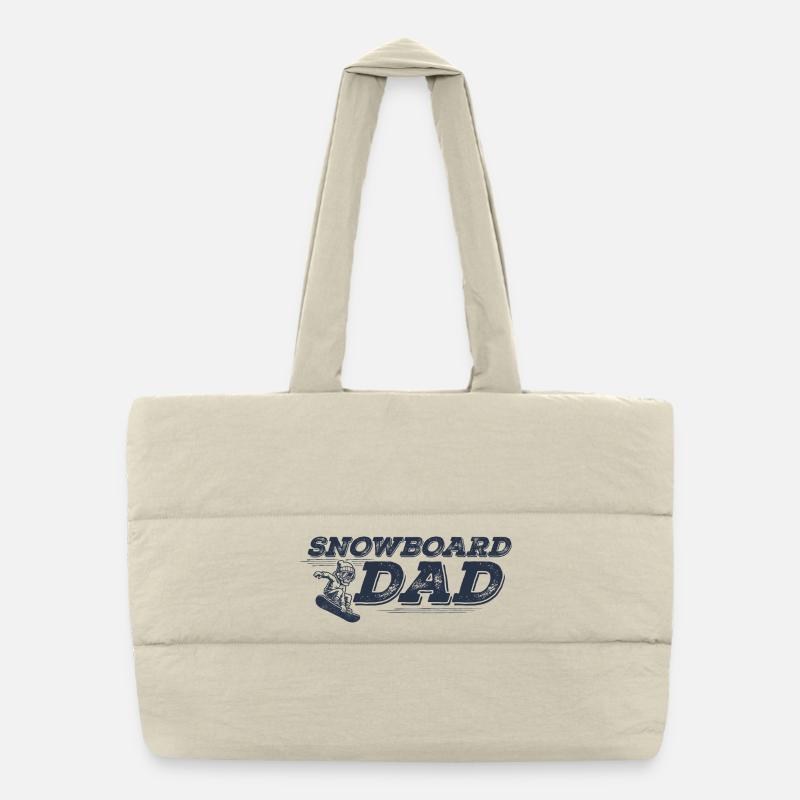 Snowboard Dad, Snowboarding Dad, Dad, Snowboard Puffer-Einkaufstasche