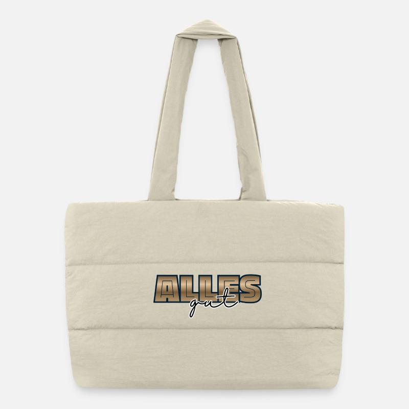 Tout va bien, bonne chance Sac shopping matelassé