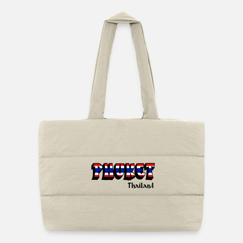 Design du drapeau de la Thaïlande à Phuket Sac shopping matelassé