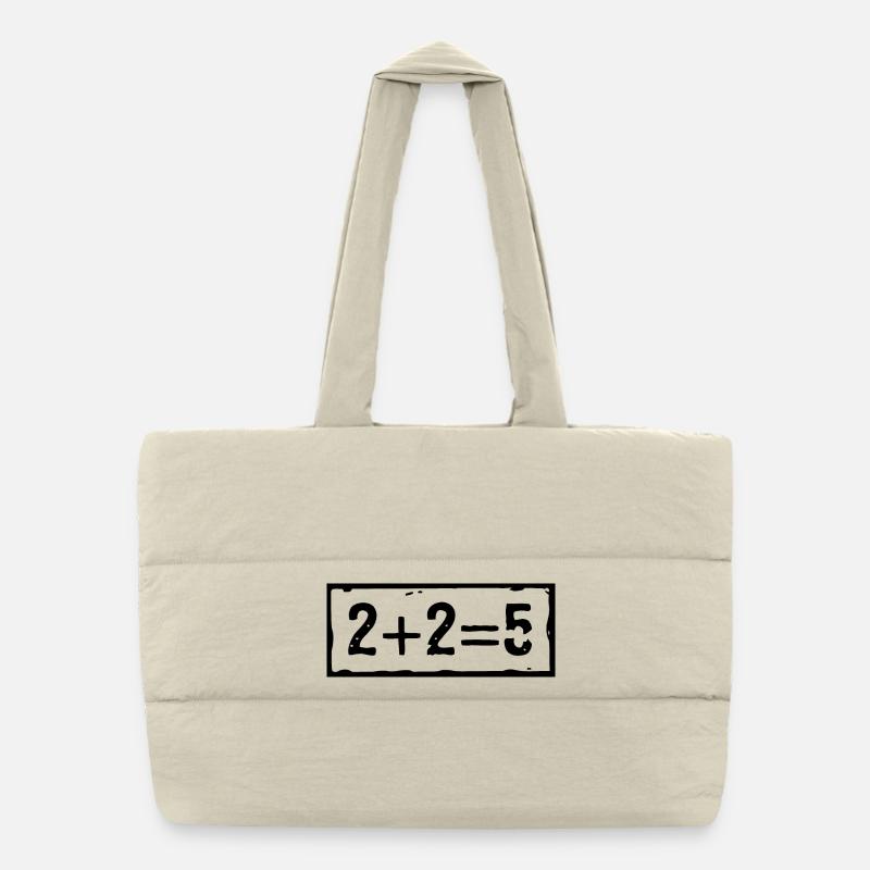 2 plus 2 égale 5 Sac shopping matelassé