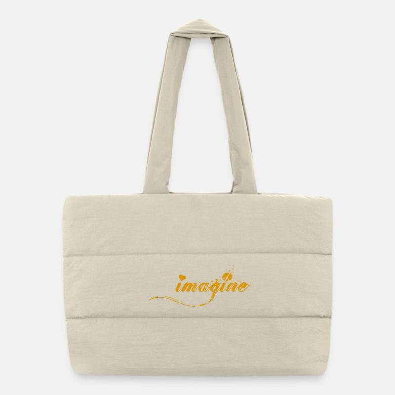 IMAGINER - Sac shopping matelassé - blanc naturel