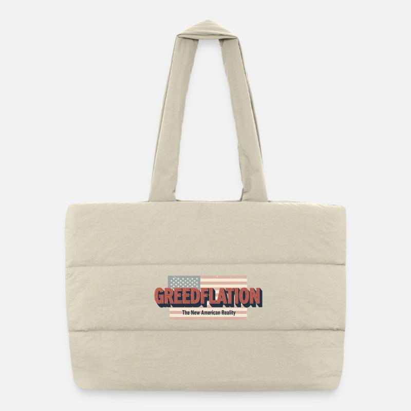 Cupidité, Flation, Design patriotique Sac shopping matelassé