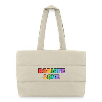 Radiate Love Rainbow - Puffer Shopping Bag - natural - Front