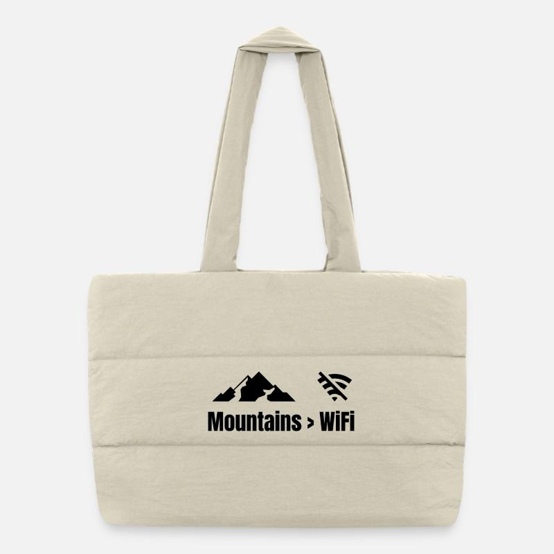 Mountains > WiFi – Adventure Shirt Puffer Shopping Bag