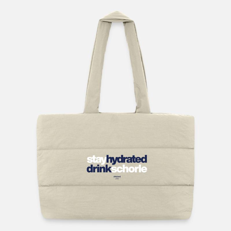 Restez hydraté, boissons spritzer Sac shopping matelassé