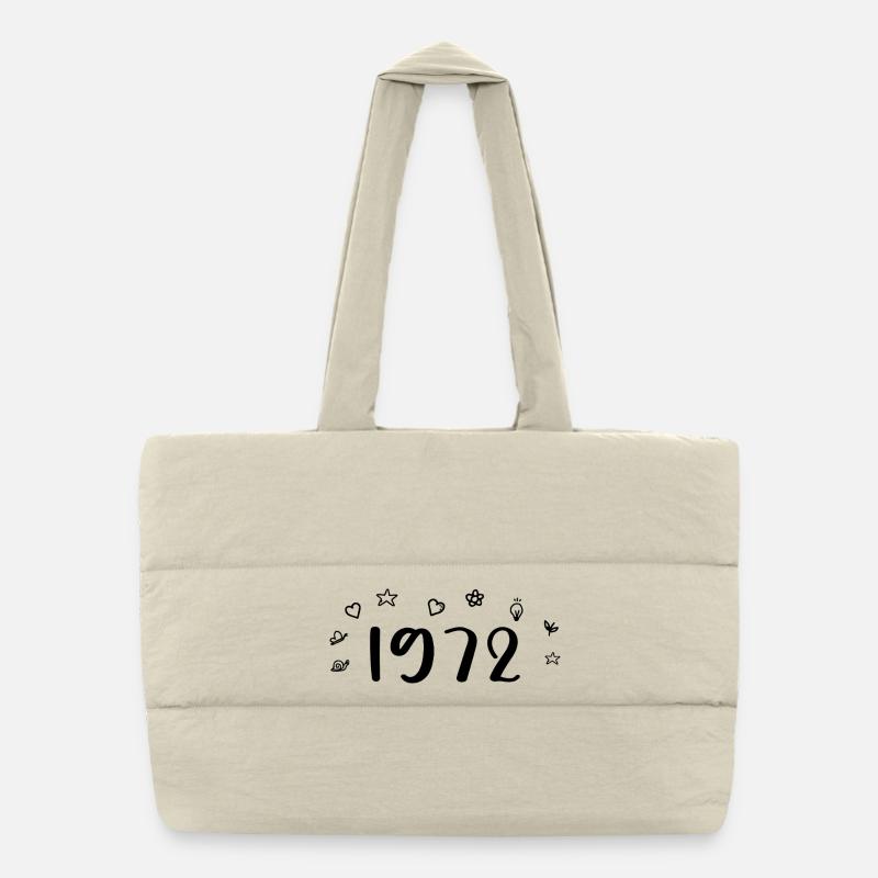 1972 Anniversaire 1972 Retro 1972 Sac shopping matelassé