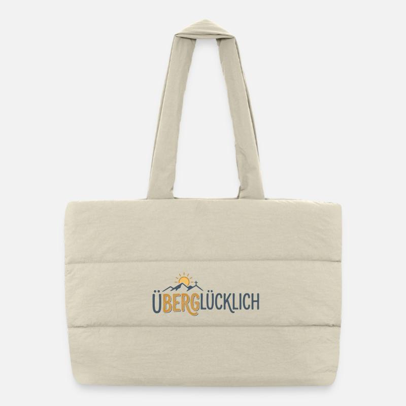 Overjoyed Mountains Hiking Mountains Puffer Shopping Bag