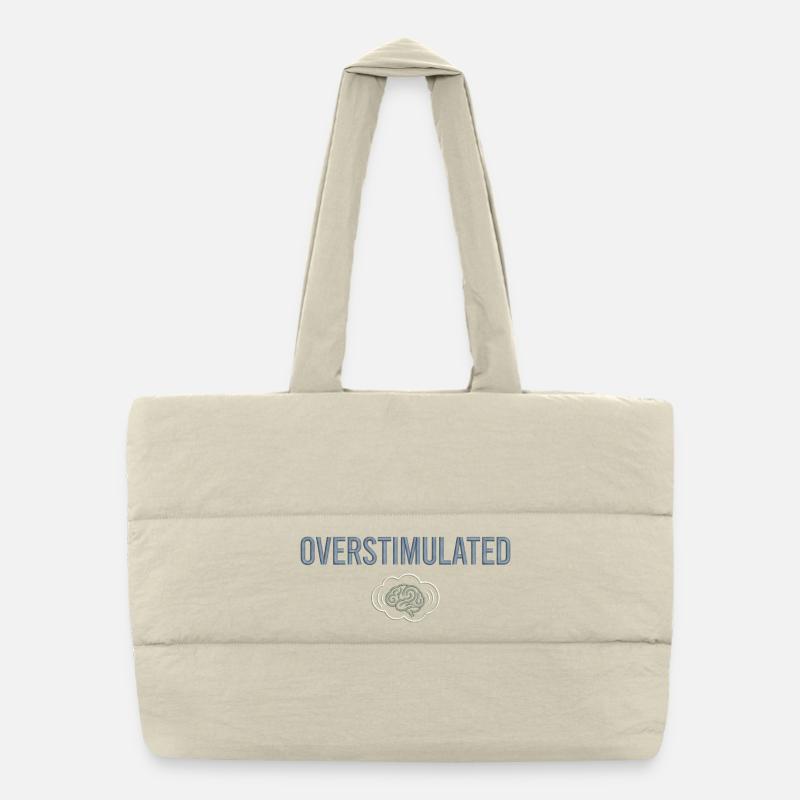 Contour du néon du cerveau surstimulé Sac shopping matelassé