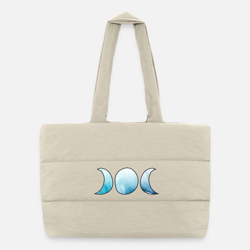 Moon Child Happy Easter Ostara Pagan Puffer Shopping Bag