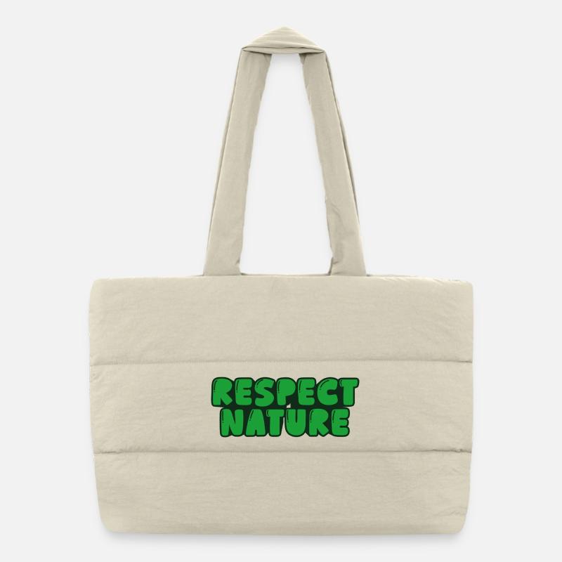 Respecter la nature Sac shopping matelassé