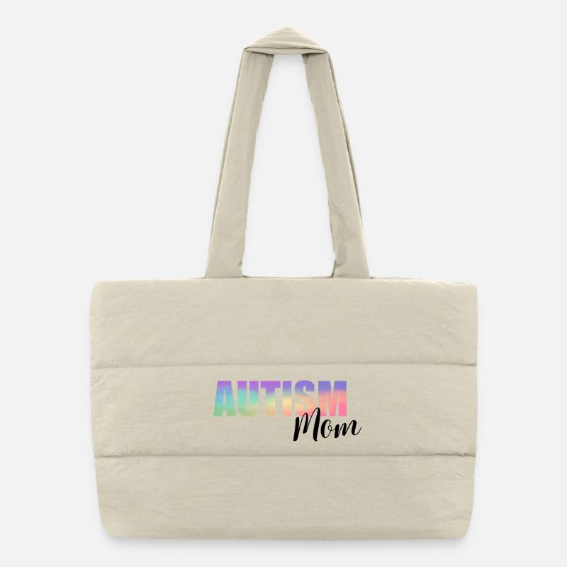 Autismus-Mama-Pastellspektrum Puffer-Einkaufstasche