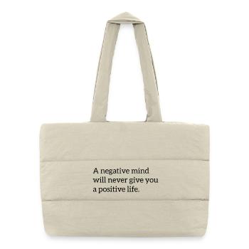 Motivational saying English - Puffer Shopping Bag - natural - Front